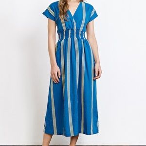 Ace & Jig Faye Dress SZ LG in MAJORELLE textile